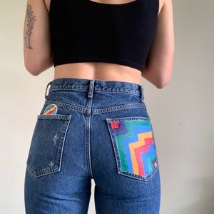 💛Personally customized boyfriend jeans💛